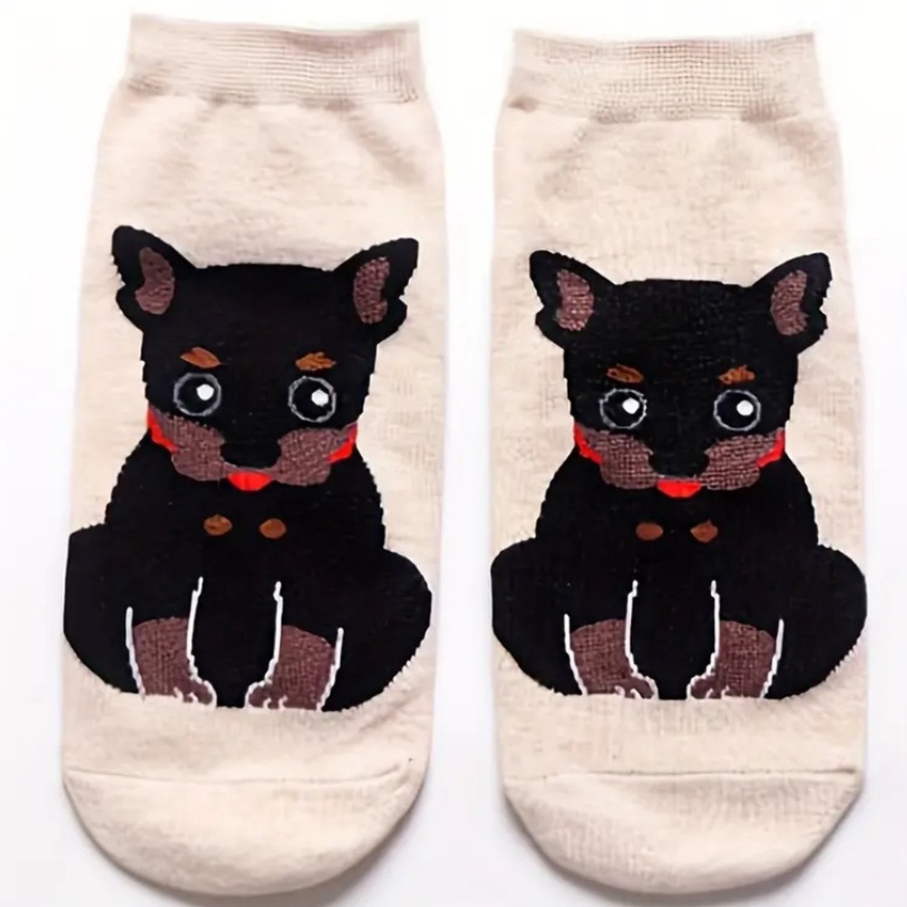 NEW 5 Pack DOG Print Ankle Socks 5-Pack! Size 5-10 - Picture 9 of 12